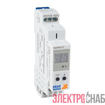 Реле времени OptiRel D TMR-ARD-1T-240U-1 циклическое цифровое 16А 1СО 12-230АС/DC КЭАЗ 357858