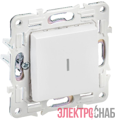 Выключатель проходной 1-кл. SKANDY 10А SK-V08W с индикацией арктич. бел. IEK SK-V12-1-10-K01