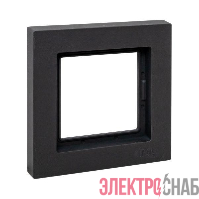 Рамка 1-м Эпика IP44 пластик черн. EKF UP1-FPB-01-44