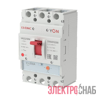 Выключатель автоматический MGS250 3P 160-200A 36kA YON MGS250N-3TAMF0200