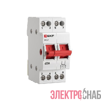 Переключатель трехпозиционный ТПС-63 2P 40А PROxima EKF TPS240