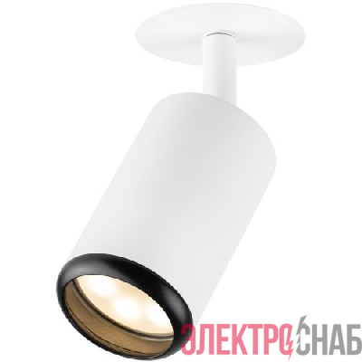 Светильник KL106 MR16 GU5.3 встраив. алюм. WH/BK бел./черн. матов. ЭРА Б0061628