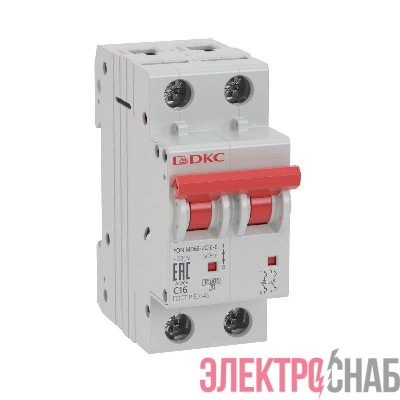 Выключатель автоматический модульный 2п C 10А 10кА MD63 YON MD63-2C10-10