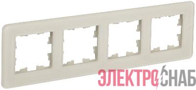 Рамка 4-м BRITE РУ-4-2-Бр стекло песчан. RE IEK BR-M42-G-41-K98