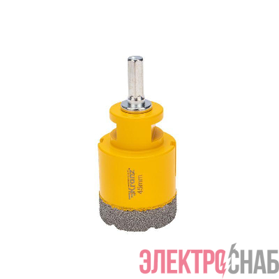 Коронка алмазная профессиональная по керамограниту и железобетону М14 вакуумное спекание 45мм для УШМ Kranz KR-92-1020