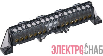 Шина нулевая N в комб. изол. "Стойка" 6х9-7+7-Ч TEKFOR IEK TF-NN10-77-DP-K02