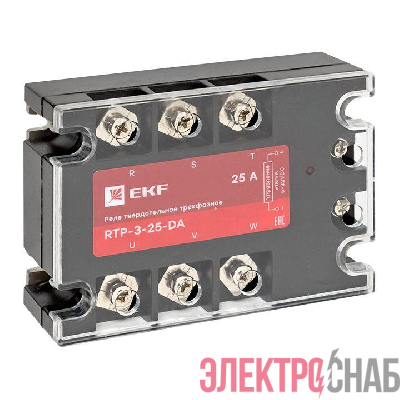 Реле твердотельное трехфазное RTP-25-DA PROxima EKF rtp-3-25-da
