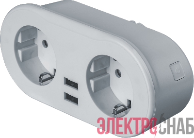 Адаптер-разветвитель с управлением по WI-FI 2-м +2 USB NSH-ST-02 с заземл. бел. Navigator 14556