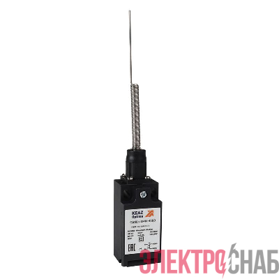 Выключатель концевой OptiLiS D4N-4180 пружина со стержнем кошачий ус EN 50047 XCKN2106P20 КЭАЗ 365312