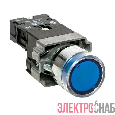 Кнопка BA61 с подсветкой 230В син. NO IP65 PROxima EKF xb2-bw61-230-65