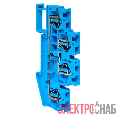 Колодка клеммная ST-4 32А пружинная двойн. син. EKF plc-jxb-st-4-4-2-blue