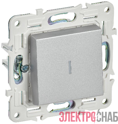 Выключатель 1-кл. SKANDY 10А SK-V07S с индикацией серебр. IEK SK-V10-1-10-K23