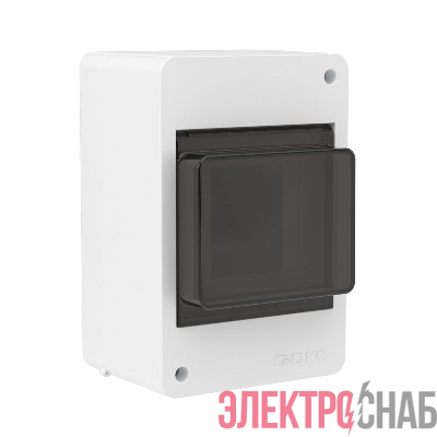 Щиток настенный 4мод. с тонированной дверцей бел. DKC F04W0WD
