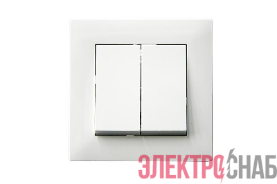 Выключатель 2-клав. Karea RIZZ бел. Makel 88001003
