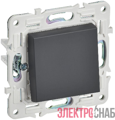 Выключатель проходной 1-кл. SKANDY 10А SK-V02T титан IEK SK-V12-0-10-K48