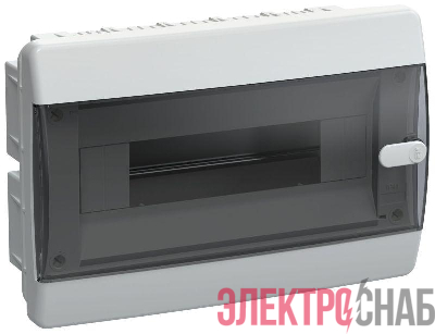 Корпус ЩРВ-П-12 UNION Compact IP41 черн. прозр. дверь пластик. IEK UIC-KP12-V-12-41-K01