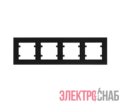 Рамка четверная горизонтальная Karea черн. Makel 56054704