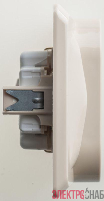 Розетка 2-м СП Этюд 16А IP20 250В с заземл. без защ. шторок крем. SE PC16-007K