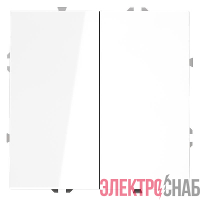 Выключатель 2-кл. СП S70 10А с самовозвратом механизм бел. глянцевый Voltum VLS020601