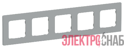 Рамка 5-м СП FLITE РУ-5-К-ФлС сер. IEK FI-M52-32-20-K03