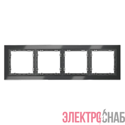 Рамка 4-м S70 стеклян. графит Voltum VLS110407