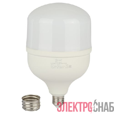 Лампа светодиодная высокомощная STD LED POWER T140-85W-4000-E27/E40 85Вт T140 колокол 4000К нейтр. бел. E27/E40 (переходник в компл.) 6800лм Эра Б0032087