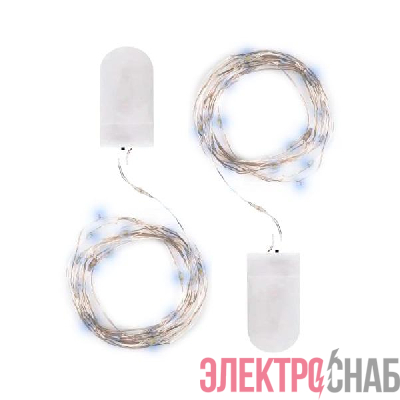 Гирлянда DC-G05-20WS2 20LED 2xCR2032 (в компл.) бел. (уп.2шт) ФАZА 5048010