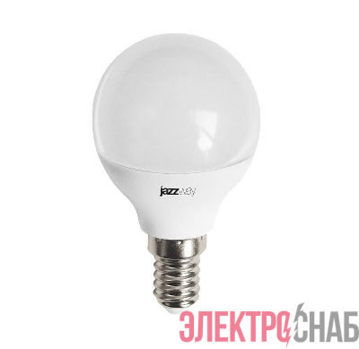 Лампа светодиодная PLED-LX 8Вт G45 шар 3000К тепл. бел. E14 Pro JazzWay 5028593