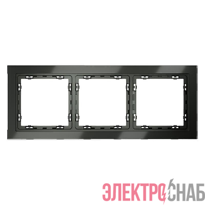 Рамка 3-м S70 стеклян. титан Voltum VLS110306