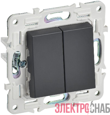 Выключатель проходной 2-кл. SKANDY 10А SK-V05T титан IEK SK-V22-0-10-K48