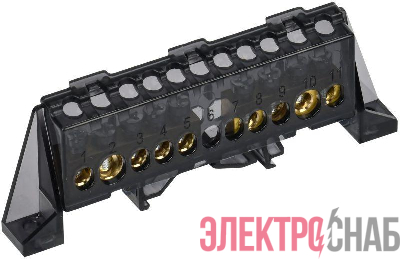 Шина нулевая N в комб. изол. "Стойка" 8х12-4+5-Ч TEKFOR IEK TF-NN20-45-DP-K02