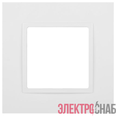 Рамка 1-м Elegance 14-5001-01М для розеток и выключателей матов. бел. Эра Б0065794