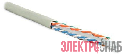 Кабель витая пара UUTP4-C6-S23-IN-LSZH-GY-305(305м)U/UTP,кат.6,4п.(23AWG),одн.(solid),с разд.,LSZH,нг(A)-HF,–20°C–+75°C,сер. | 42048 | Hyperline