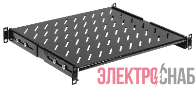 Полка стационарная усиленная L600мм черн. ITK FS05-600MP-R