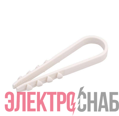 Дюбель-хомут 5-10 для круглого кабеля бел. (уп.100шт) PROCONNECT 07-4501-2