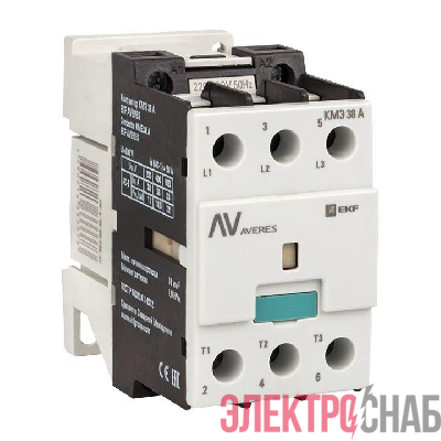 Контактор КМЭ 38А кат. 400В AC AVERES EKF ctr-s-40-00-400-av