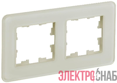Рамка 2-м BRITE РУ-2-2-Бр стекло песчан. RE IEK BR-M22-G-41-K98
