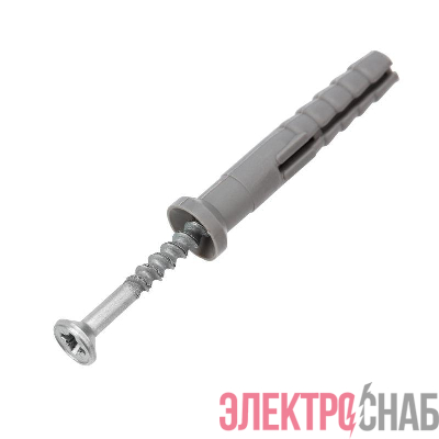 Дюбель-гвоздь потайной бортик 6х40 полипропилен (уп.100шт) Kranz KR-01-3621-007