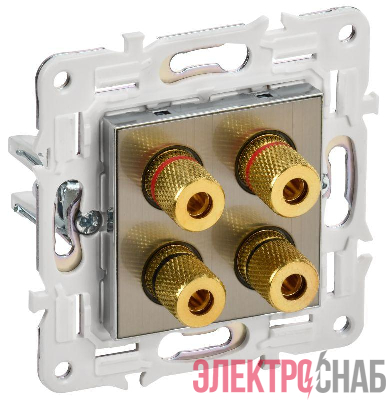 Аудиорозетка 4-м SKANDY SK-A01N никель IEK SK-S40-K50