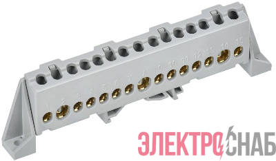 Шина L &quot;фаза&quot; в комб. изол. &quot;Стойка&quot; 8х12-15-Ср TEKFOR IEK TF-NN20-15-DP-K03