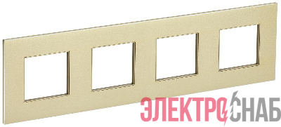 Рамка 4-м SKANDY SK-F34Sh металл шампань IEK SK-M42-M-K37