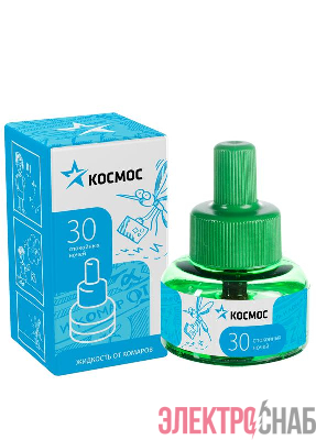Жидкость от комаров для фумигатора 30 ночей без запаха Космос KOC_GH325