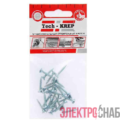 Шуруп универсальный 3.5х20 с потайной головкой цинк. (пакет) (уп.26шт) Tech-Krep/Zitar 102417