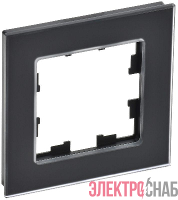 Рамка 1-м BRITE РУ-1-2-Бр стекло черн. матов. IEK BR-M12-G-31-K02