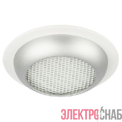 Светильник под лампу GX53 KL111 встраив. WH/SL бел./серебро матов. ЭРА Б0061539