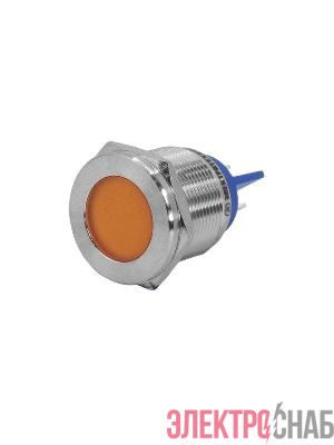 Лампа индикаторная GQ22T-D/L/O/24V/S светодиодная матрица d22мм 24В AC/DC IP67 метал. оранж. Электротехник ET020085