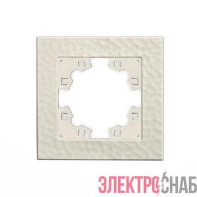 Рамка 1-м Афина фактурная слоновая кость (ivory) Universal A10053-I