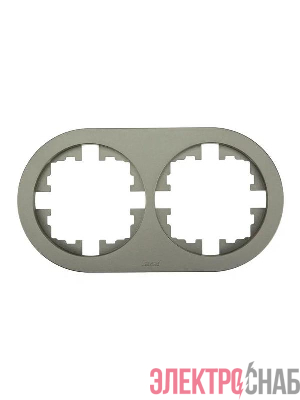 Рамка 2-м OSEN горизонт. круглая титан LEZARD 744-3700-147