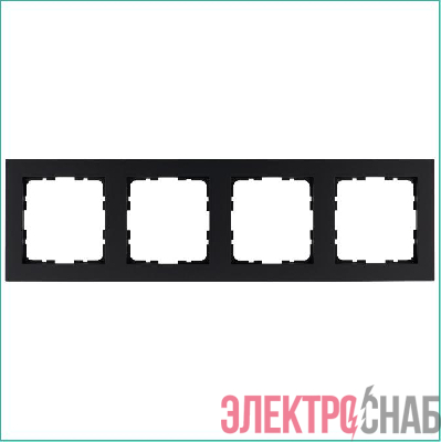 Рамка 4-м G-Classic черн. матов. soft touch Jasmart G1004PB