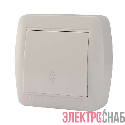 Переключатель проходной 1-кл. ОП Demet 10А IP20 бел. LEZARD 711-0200-105